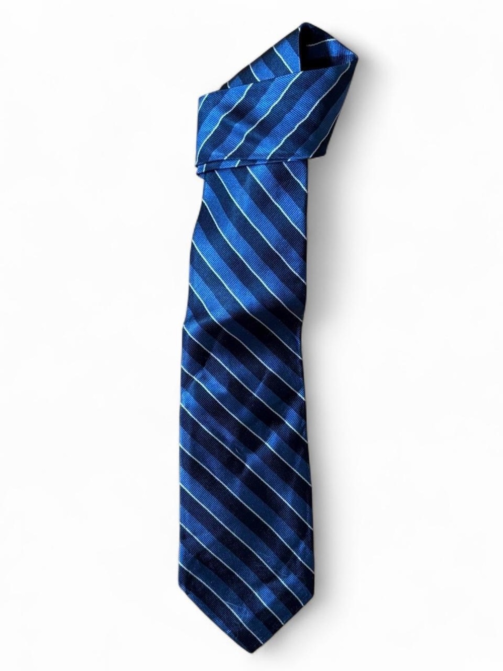 Brooks Blue Striped Silk Tie